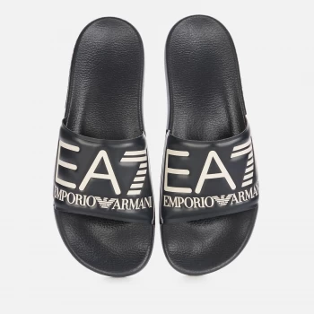 Emporio Armani EA7 Sea World Visibility Logo Slides Navy Size 10 Men