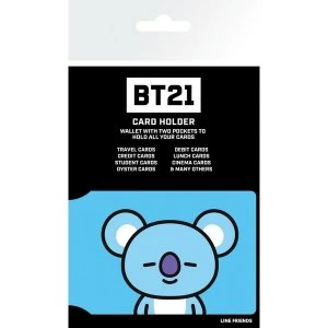 BT21 Koya Funny Line Friends Oyster Wallet Travel Holder ID Card Holder