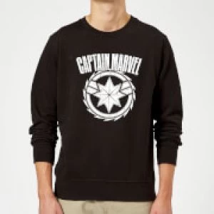 Captain Marvel Logo Sweatshirt - Black - XXL