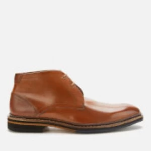 Ted Baker Mens Crint Leather Desert Boots - Dark Tan - UK 7