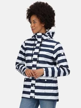 Regatta Bayarma Waterproof Shell Jacket - Navy/White, Size 14, Women