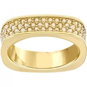 Ladies Swarovski PVD Gold plated Size O Vio Ring 55