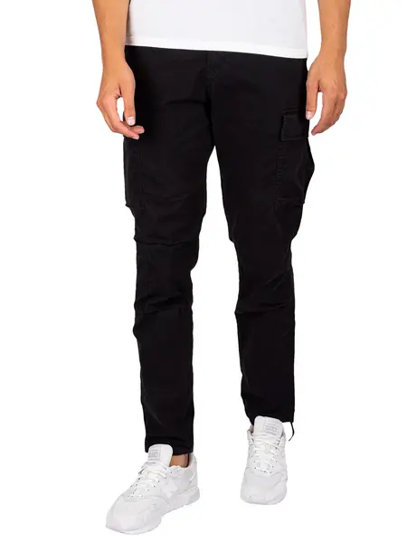 Jack & Jones Black / Black Carrot Fit Cargo Trousers Black Male 30R 197558UK