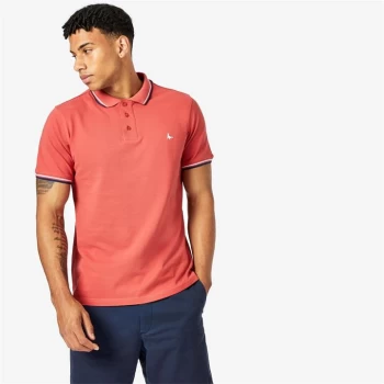 Jack Wills Tipped Polo - Washed Red