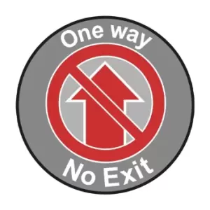 One Way No Exit' Floor Graphic (400mm Dia)