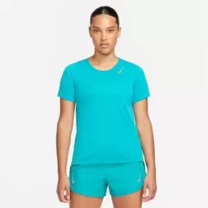 Nike Dri-FIT Short Sleeve Race Top Ladies - Green