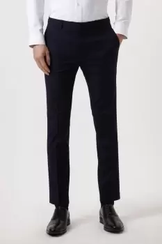 Mens Skinny Fit Navy Essential Trousers