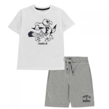 Farah T Shirt and Short Set Kids - Vintage Grey