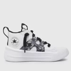 Converse White & Grey All Star Ultra Mid Digi Camo Boys Toddler Trainers