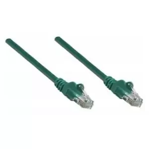 Intellinet Network Patch Cable Cat6 15m Green Copper U/UTP PVC RJ45 Gold Plated Contacts Snagless Booted Lifetime Warranty Polybag