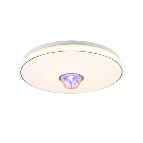 Rave Modern Flush Ceiling Light White 3000K Remote control