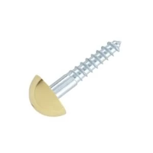 BQ Brass Effect Metal Mirror Screw Dia8mm L25mm Pack of 4