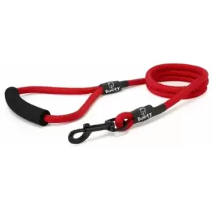 Strong Nylon Rope Dog Puppy Pet Lead Leash with Clip for Collar Harness - Red - Medium - Bunty