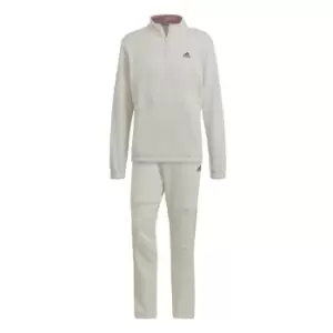 adidas quarter Zip Fleece Tracksuit Mens - Grey