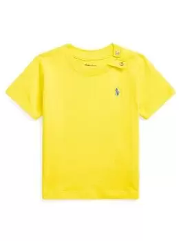 Ralph Lauren Baby Boys Classic Short Sleeve T-Shirt - Yellow, Yellow, Size 18 Months