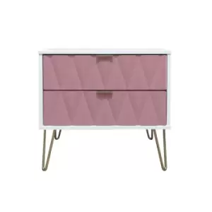 Ice 2 Drawer Midi Chest - Pink