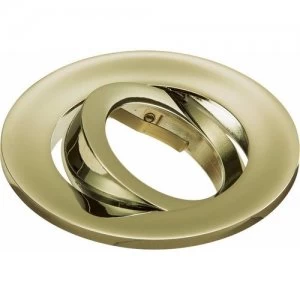 KnightsBridge Evolve Fire Rated Twist and Lock Downlight Tilt Trim Bezel - Brass