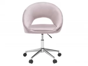 LPD Skylar Pink Velvet Upholstered Fabric Office Chair