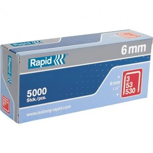 Rapid Type 53 Galvanised Staples 6mm Pack of 5000