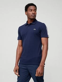 Lacoste Taping Logo Polo Shirt - Navy, Size L, Men