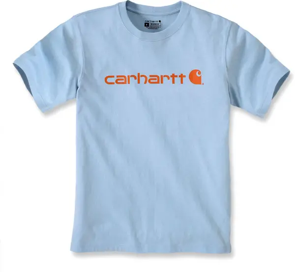 Carhartt EMEA Core Logo Workwear Short Sleeve T-Shirt, blue-orange, Size M