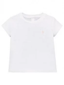 Ralph Lauren Baby Girls Classic Short Sleeve T-Shirt - White