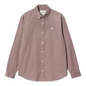 Carhartt Wip L/S Madison Fine Cord Shirt, Lupinus / White, Male, Shirts, I030580.1GJXX