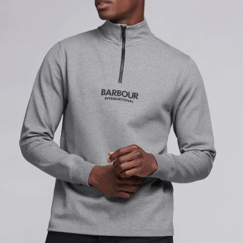 Barbour International Mens Transmission Half-Zip Sweatshirt - Anthracite Marl - L