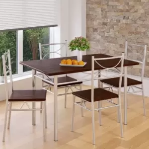 Dining Set Paul 5 Pcs Chestnut