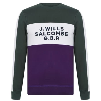 Jack Wills Mapperton Cut and Sew Sweatshirt - Dark Green