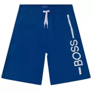 Boss Boys Logo Swim Shorts - Blue