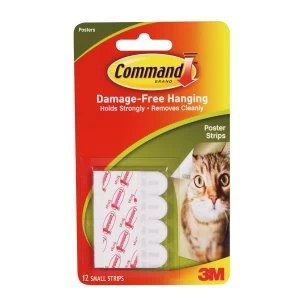 3M Command Small Poster Strips - 12 Pack