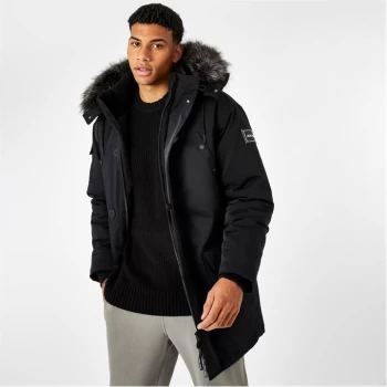 Jack Wills Eco Hooded Parka Jacket - Black