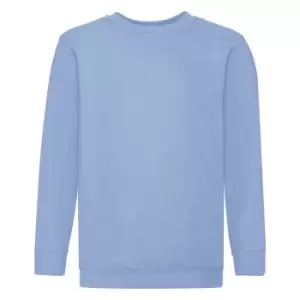 Fruit Of The Loom Childrens Unisex Set In Sleeve Sweatshirt (3-4) (Sky Blue)