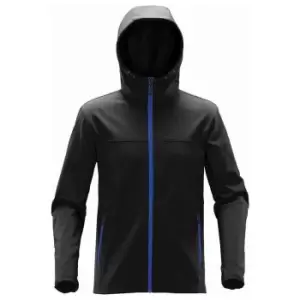 Stormtech Mens Orbiter Hooded Soft Shell Jacket (M) (Black/Azure)