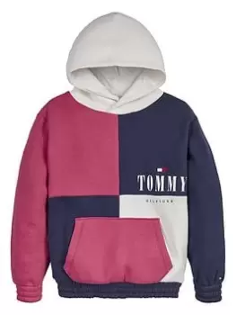 Tommy Hilfiger Girls Colorblock Hoodie - Multi, Size Age: 14 Years, Women