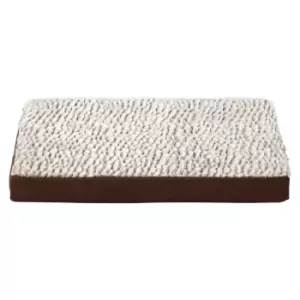 Bunty Ultra Soft Fur Washable Dog Pet Mattress - Brown - Small