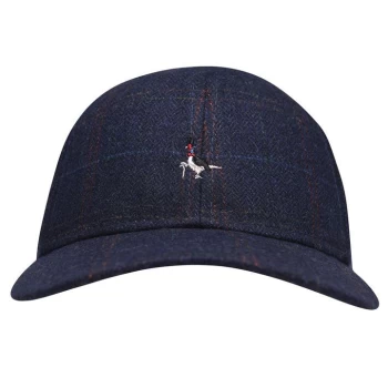 Jack Wills Farnborough Check Wool Cap - Navy