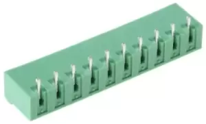 Phoenix Contact, MSTBA 2.5/10-G-5.08, 10 Way, 1 Row, Right Angle PCB Header