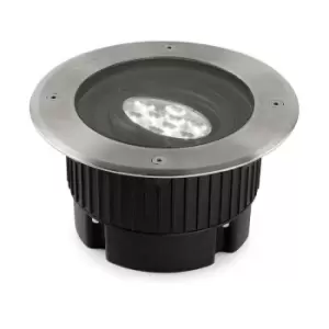 Leds-C4 Gea - Outdoor LED Recessed Ground Uplight Stainless Steel Polished 18.4cm 1647lm 16° 4000K IP67