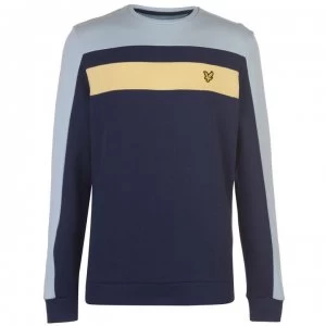 Lyle and Scott Colour Block Sweatshirt - Navy Z99