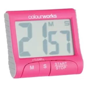 Colourworks 100 Minute Digital Timer Assorted Colours Pink