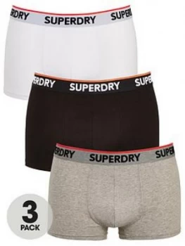 Superdry Classic Three Pack Trunk - Multi, White Multi, Size 2XL, Men