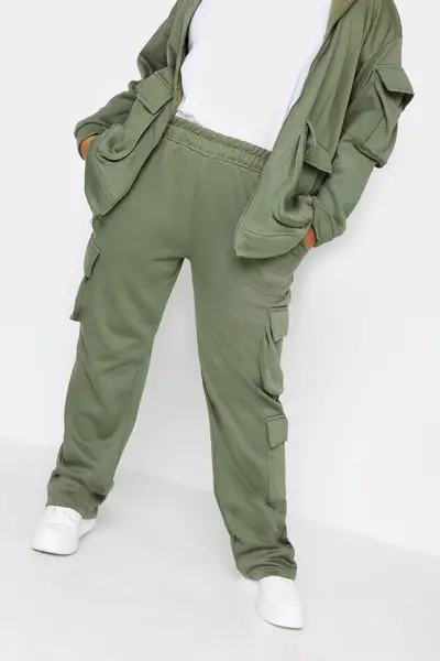 Yours Straight Leg Cargo Joggers Green