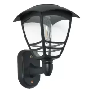 Zink CADEBY LED Solar Wall Light Black