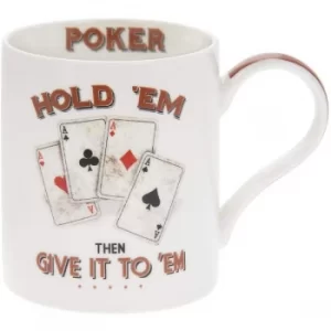 Poker Fine China Mug By Lesser & Pavey