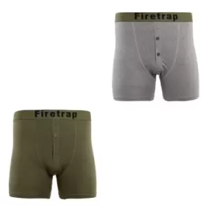 Firetrap 2 Pack Boxers - Green