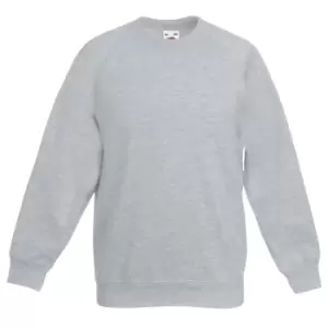 Fruit Of The Loom Childrens Unisex Raglan Sleeve Sweatshirt (Pack of 2) (3-4) (Heather Grey)