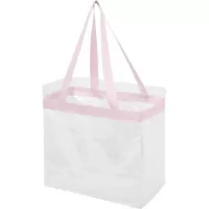 Bullet Hampton Tote (30.5 x 15.2 x 30.5 cm) (Light Pink/Transparent)