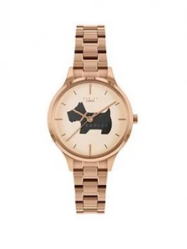 Radley Meridan Grey Dog Dial Rose Gold Stainless Steel Bracelet Ladies Watch